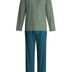 CALIDA Pigiama Uomo Lungo Cotone Jersey Estivo ART. 47387 46/48 / Verde