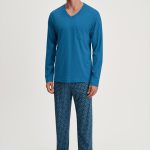 CALIDA Pigiama Lungo Uomo Cotone Invernale ART. 47487 46/48 / Bluette