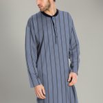 Uomo camicia da notte in caldo cotone