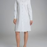 Camicia da notte aperta con dettagli in Interlock di cotone 56 60 Fant. Eventide