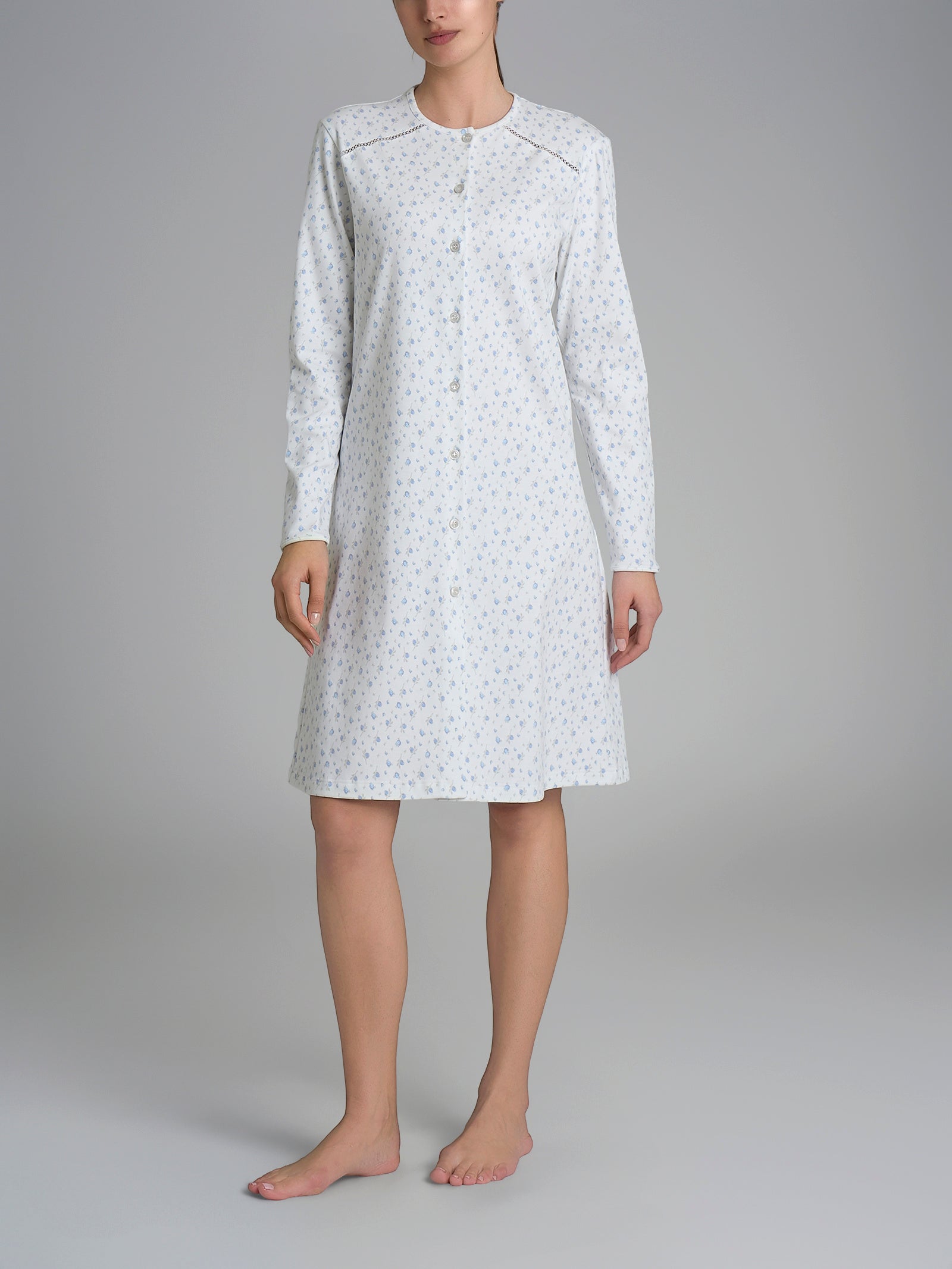 camicia-da-notte-cotone-261bew-1.jpg Camicia da notte aperta con dettagli in Interlock di cotone 56 60 Fant. Eventide - immagine 1