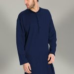Uomo camicia da notte in caldo cotone