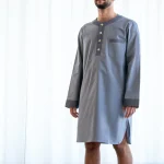 Camicia da Notte Uomo in Cotone Extra Fine Stone Washed TC150 Su Misura