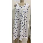 Camicia da notte estiva cotone spalla larga con arriccio 100% cotone Silvia 129