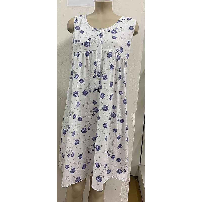 camicie-da-notte-estive-262zyv-1.jpg Camicia da notte estiva cotone spalla larga con arriccio 100% cotone Silvia 129 - immagine 1
