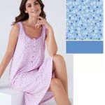 Camicia da notte estiva 100% cotone spalla larga Karelpiù KC8309