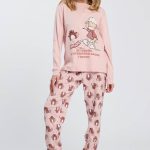 Pigiama lungo Happy People rosa