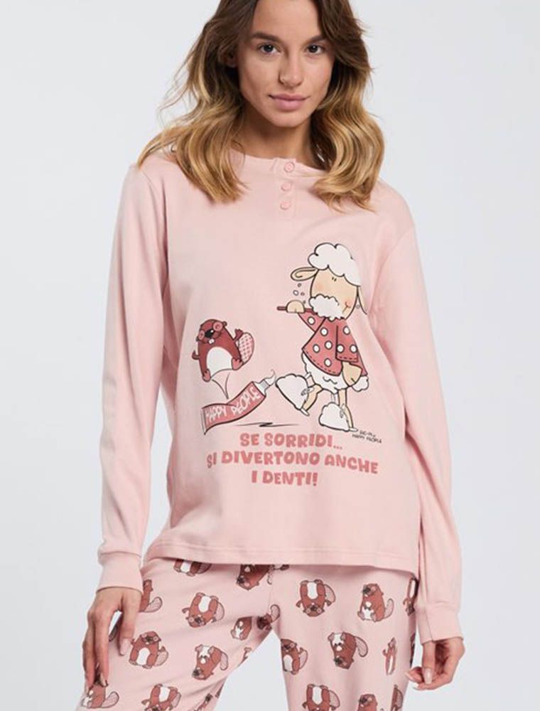 happy-people-pigiami-218mbm-1.jpg Pigiama lungo Happy People rosa - immagine 1
