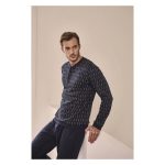 JULIPET PIGIAMA UOMO SERAFINO MANICA LUNGA E PANTALONE COTONE INTERLOC