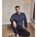 Pigiama lungo uomo in jacquard EcoLife pied de poule Julipet