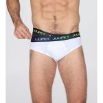 Slip uomo in jersey di cotone con elastico | Blu e Bianco Julipet