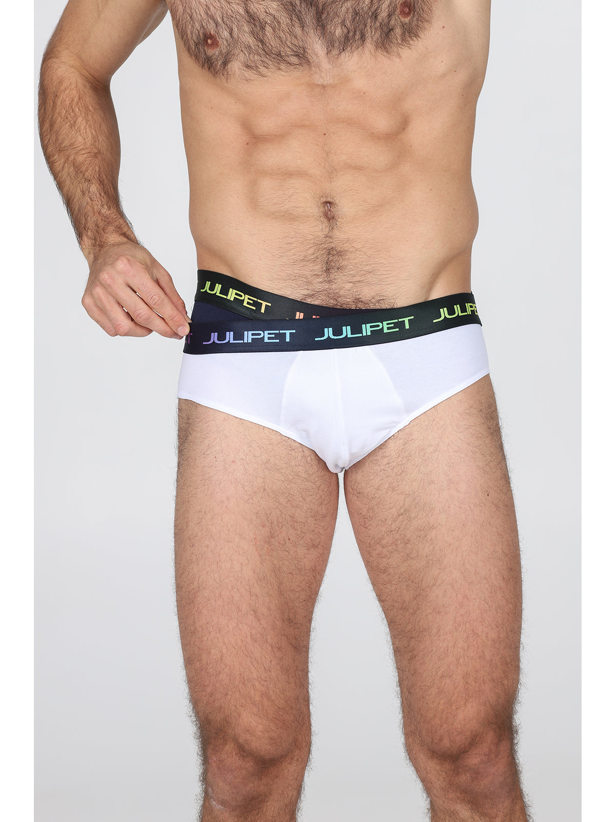 julipet-uomo-199box-1.jpg Slip uomo in jersey di cotone con elastico | Blu e Bianco Julipet - immagine 1