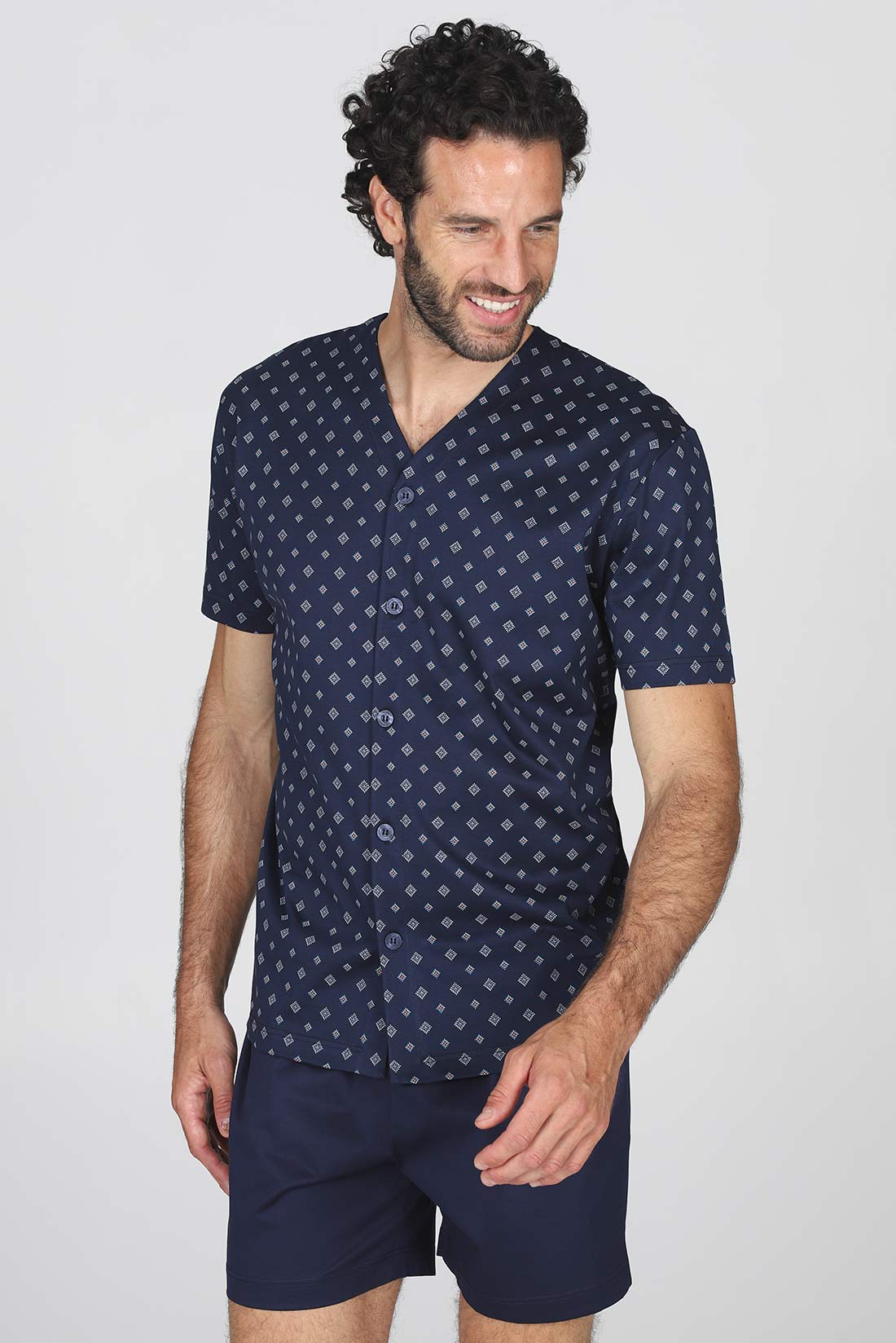julipet-uomo-259llx-1.jpg Pigiama Corto Uomo Blu Bottoni Julipet - immagine 1