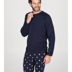 Pigiama uomo cotone invernale Artist Edition | Blu navy Julipet