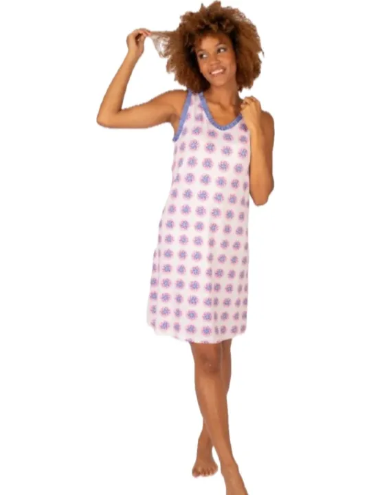 linclalor-camicie-da-notte-628tqs.webp Brilliamo by Linclalor Camicia da notte senza maniche scollo a V in viscosa elasticizzata art. 402089 - immagine 1