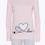Pigiama donna invernale Lovable LOCXU Rosa