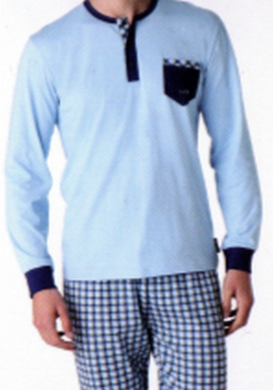 lovable-pigiami-uomo-399wpu-1.jpg Pigiama uomo Lovable LOD6I Azzurro - immagine 1