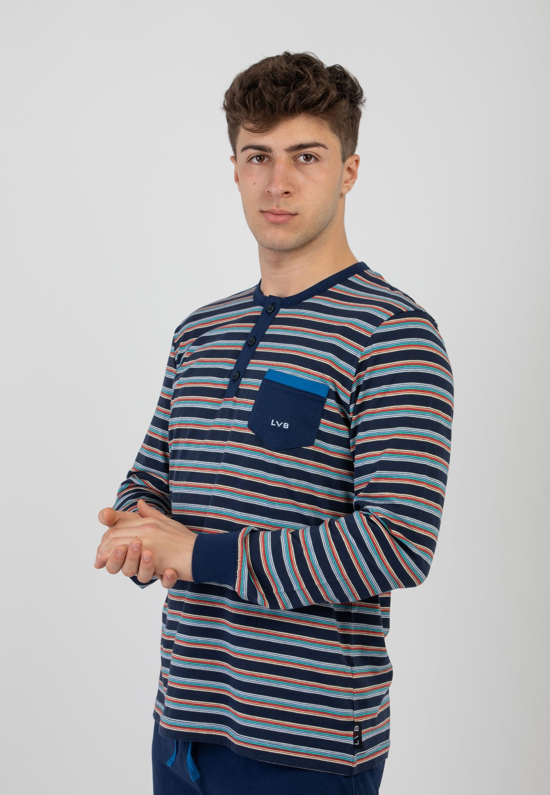 lovable-pigiami-uomo-996zwv-1.jpg Pigiama Uomo 100% Cotone Leggero LOVABLE 9L0D6IX - immagine 1