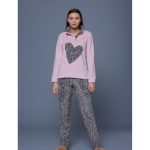NOIDINOTTE PIGIAMA DONNA CORAL FLEECE PANTALONE CON POLSINO ART: FA7996