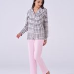 Pigiama donna aperto caldo cotone quadri – pigiamiamoci