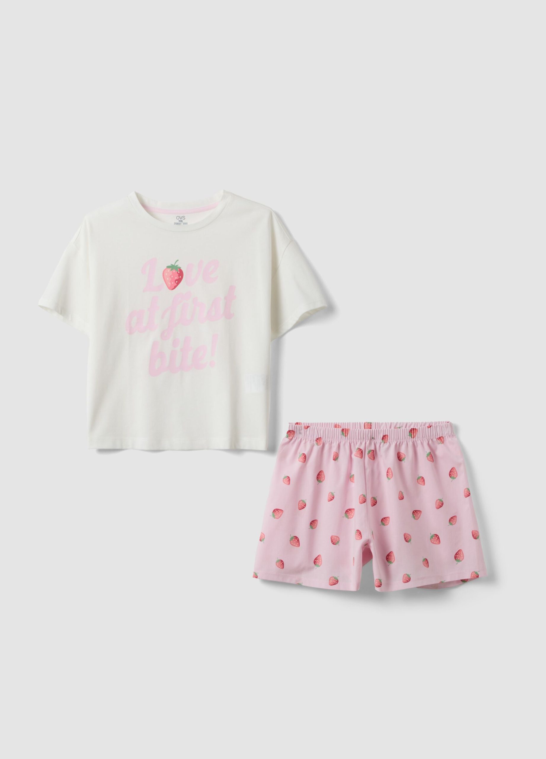 pigiama-bambina-ovs-602wmg-1.jpg Pigiama corto rosa in puro cotone regular fit OVS KIDS da Ragazza | OVS - immagine 1