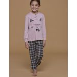 NOIDINOTTE PIGIAMA BAMBINA MANICA LUNGA PANTALONE LUNGO CALDO COTONE ART.FE2122