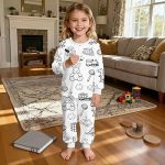 Generico Pigiama Bambina, Pigiama Ragazza Set DIY Bambola per Bambini Daily Casual Set Home Elasticizzato Comfortevole 2 10A : Amazon.it: Moda