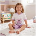 Pigiama bambina corto in cotone FE1128 Kids | Pigiama estivo bambina