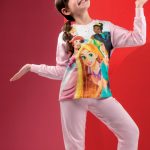 PIGIAMA PRINCIPESSE 7026 COTONE FELPATO PER BAMBINA SABOR