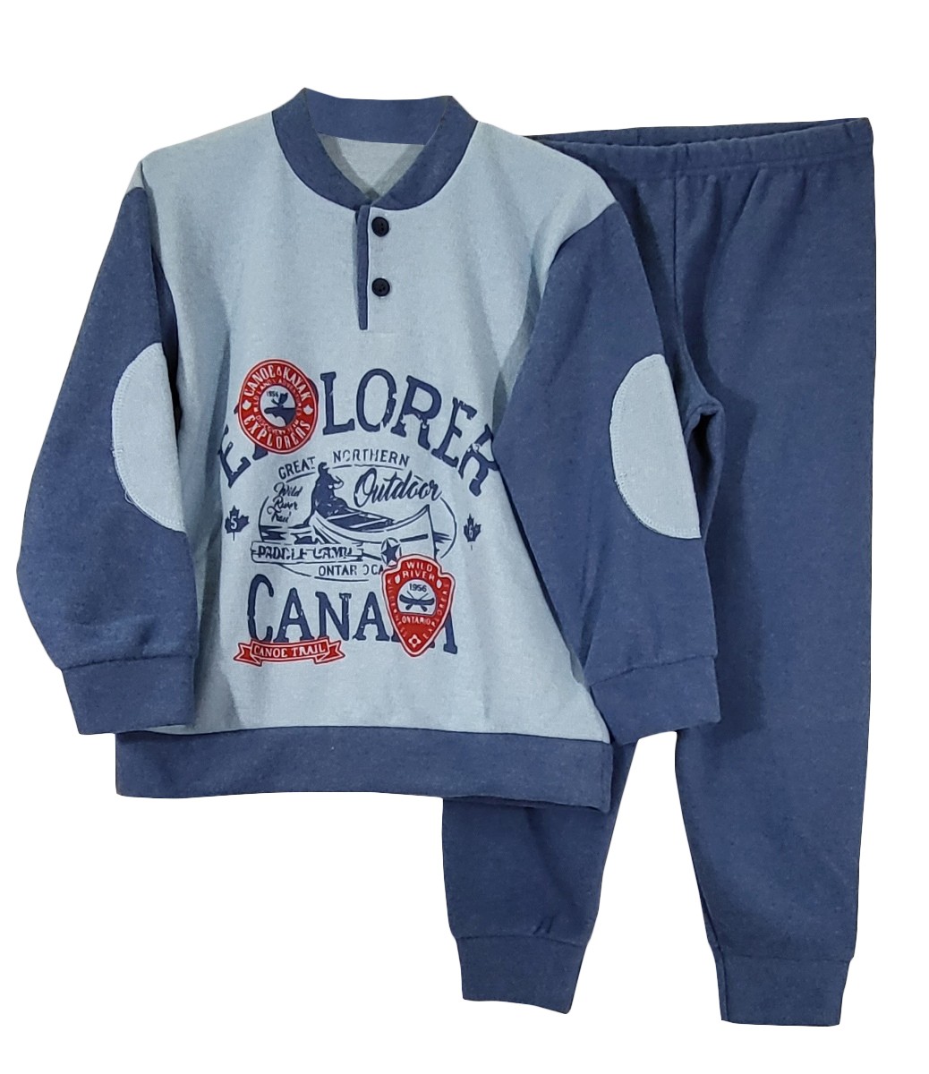 pigiama-bimbo-489soz-1.jpg Pigiama bambino bimbo punto milano felpato invernale Maele made in italy Dolce Casa Biancheria - immagine 1