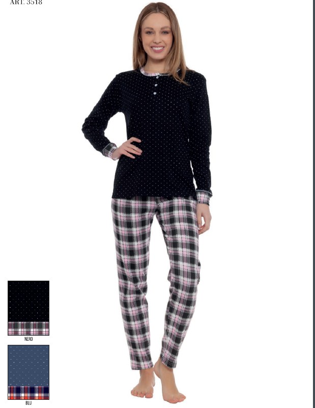 pigiama-caldo-cotone-012aww-1.jpg Pigiama donna invernale in caldo cotone - immagine 1