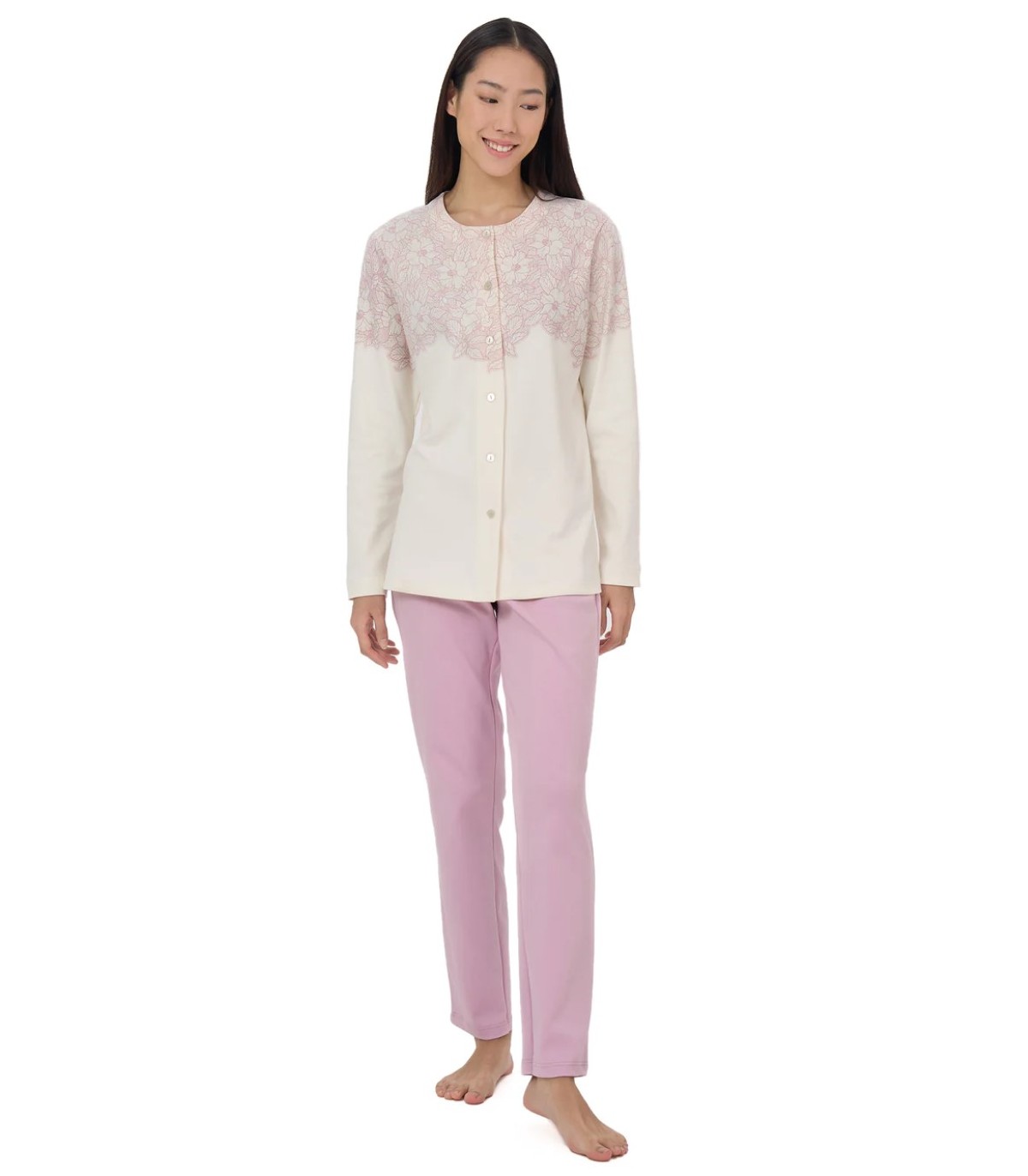 pigiama-caldo-cotone-678brl-1.jpg RAGNO PIGIAMA DONNA CALDO COTONE APERTO ART. DI95N6 - immagine 1