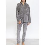 Tuta o pigiama per donna in ciniglia di coral fleece caldissimo con cerniera SièLei GE14