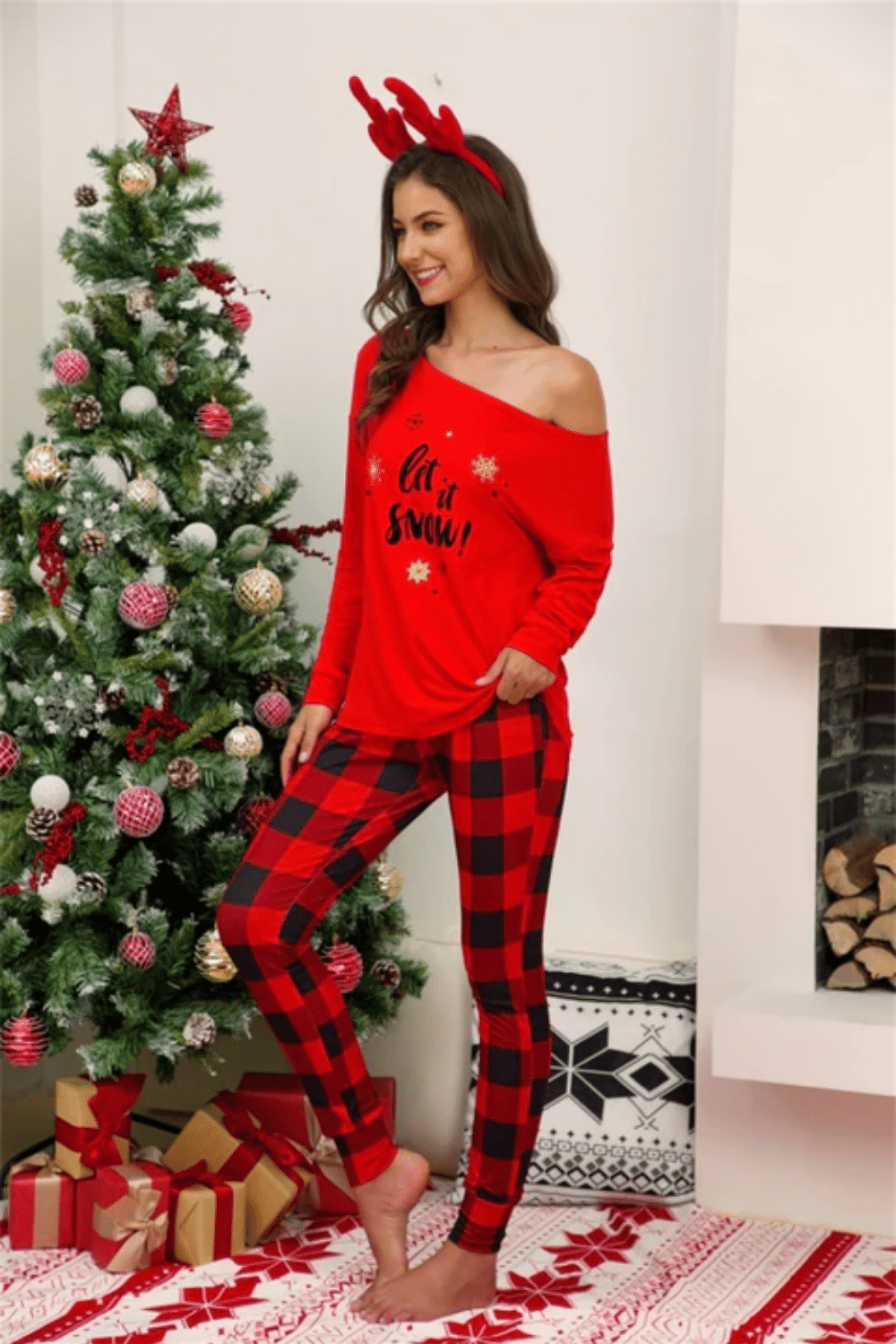 pigiama-di-natale-193zlu.png Pigiama Donna Rosso di Natale - immagine 1