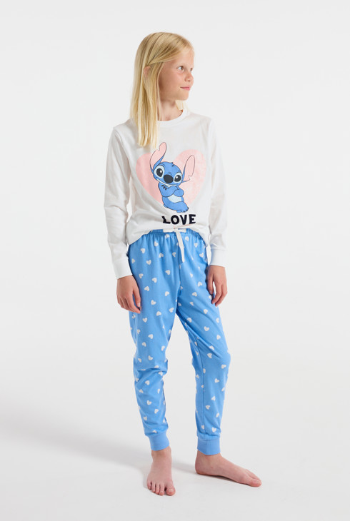 pigiama-di-stitch-712jrr-1.jpg Pigiama Lilo e Stitch blu per bambina Blu - immagine 1