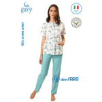 Pigiama donna con bottoni manica corta e pantalone Gary Z50033 Don Saro dal 1898