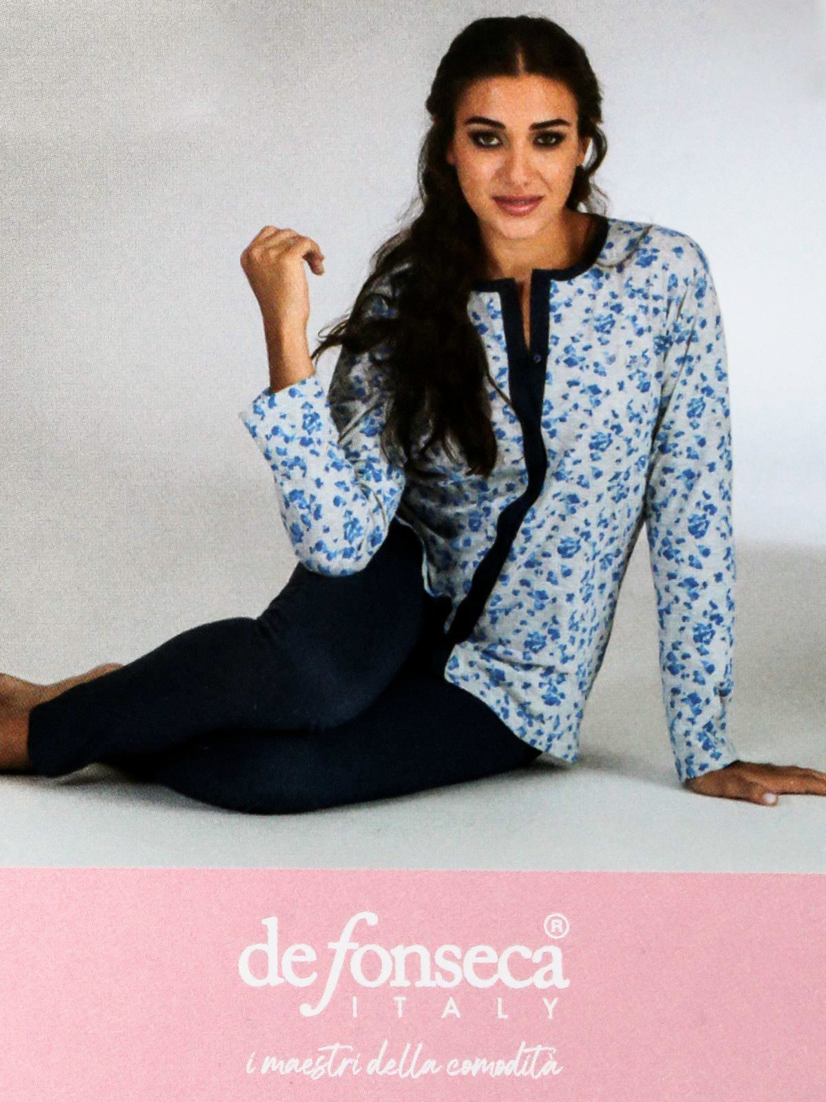 pigiama-donna-con-bottoni-630lyp-1.jpg Pigiama Donna De Fonseca Lungo 100% Cotone Manica Lunga Leggero Con Bottoni – Italia Magazzini - immagine 1