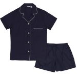 PIGIAMA DONNA CORTO BLU