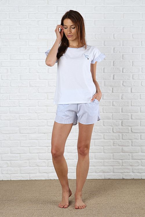 pigiama-donna-corto-916tjy-1.jpg Pigiama Donna corto – Edvige 6M94540 Maryplaid - immagine 1