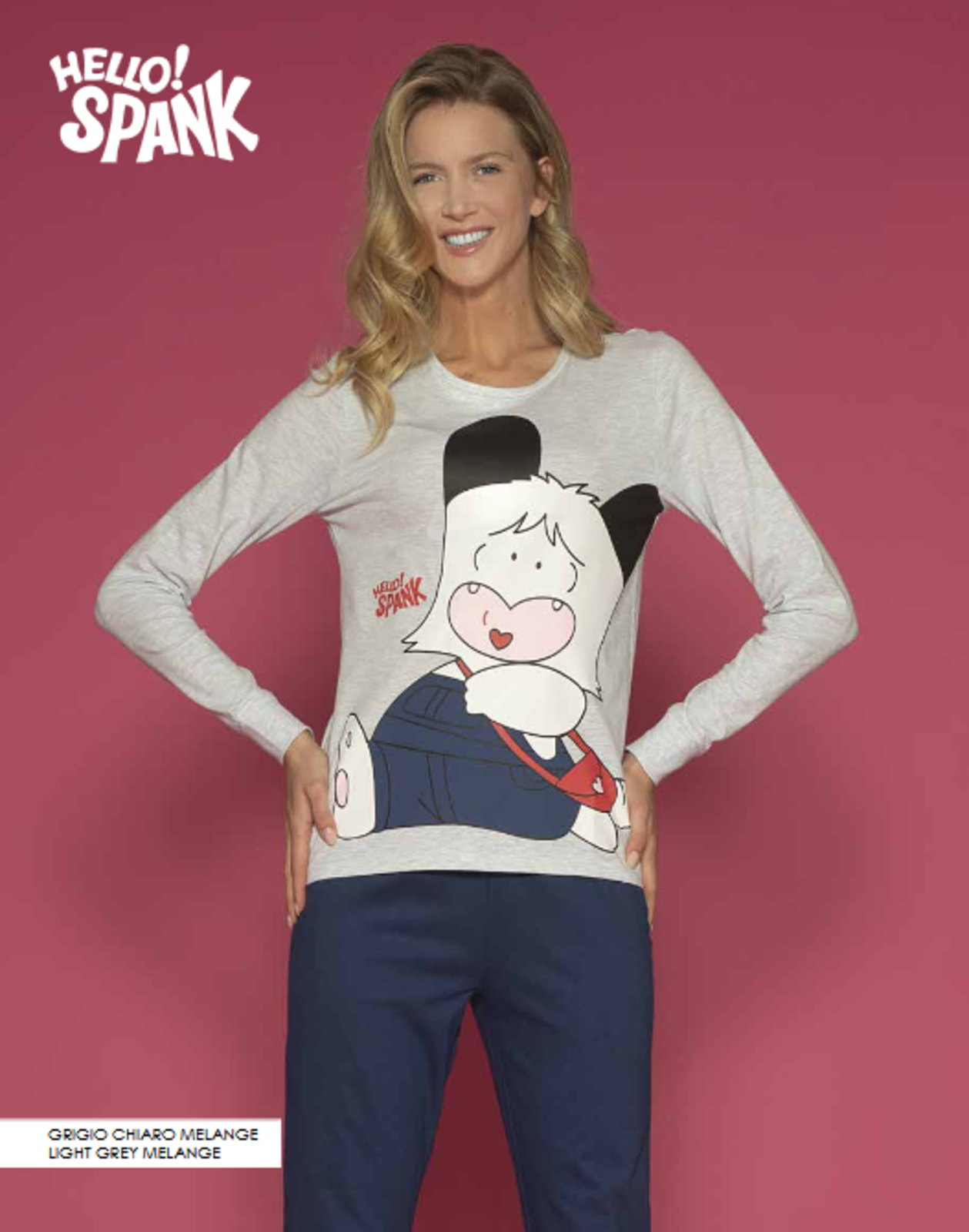 pigiama-donna-cotone-leggero-014kjn.png Pigiama donna marca Sabor serie "Hallo Spank" a maniche lunghe in puro cotone Intimo Altieri Shop - immagine 1