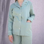 Pigiama Donna in Raso Extra Fine di Puro Cotone TC300 Minimal Su Misura