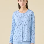 Pigiama donna estivo in cotone articolo flower.