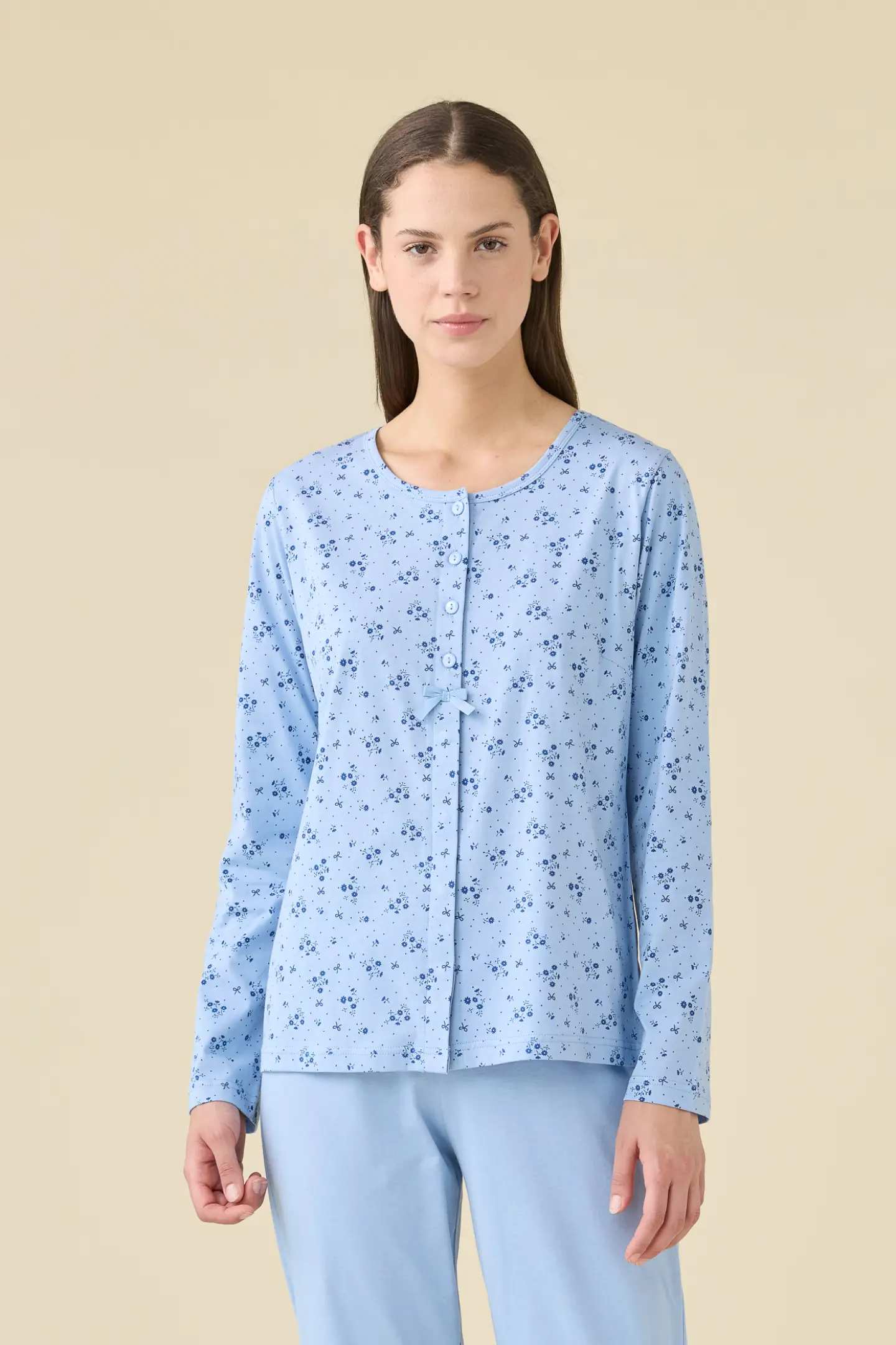 pigiama-donna-estivo-cotone-207twm.webp Pigiama donna estivo in cotone articolo flower. - immagine 1