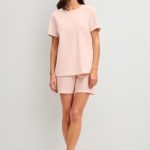 CALIDA Pigiama Donna Corto Cotone Jersey Estivo ART. 45794 42/44 / Rosa