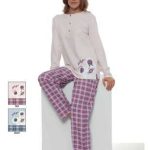 pigiama donna 100% cotone caldo invernale interlock
