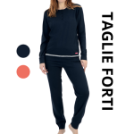 Pigiama Donna Invernale Caldo Cotone Lungo TAGLIE FORTI Inverno Felpato in da | eBay