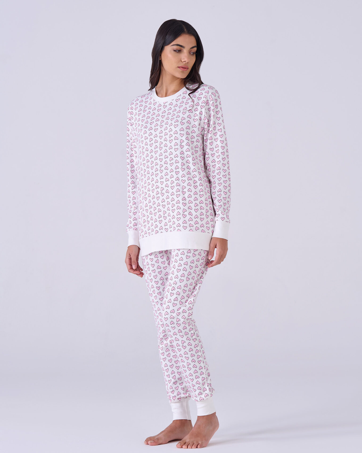 pigiama-donna-invernale-caldo-cotone-670uqt-1.jpg Pigiama donna caldo cotone girocollo cuori – pigiamiamoci - immagine 1
