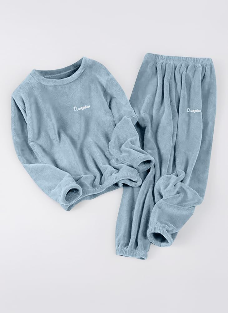 pigiama-donna-invernale-pile-190ovo-1.jpg Pigiama Donna Invernale Pile Set Caldo Pigiami Felpato Due Pezzi Caldo Scollo V Flanella Pelosoe Pantaloni Taglie Forti Lovable E Morbido Tuta Pile 2 Pz Set Lounge Sleepwear Pigiama Uomo Caldo : - immagine 1