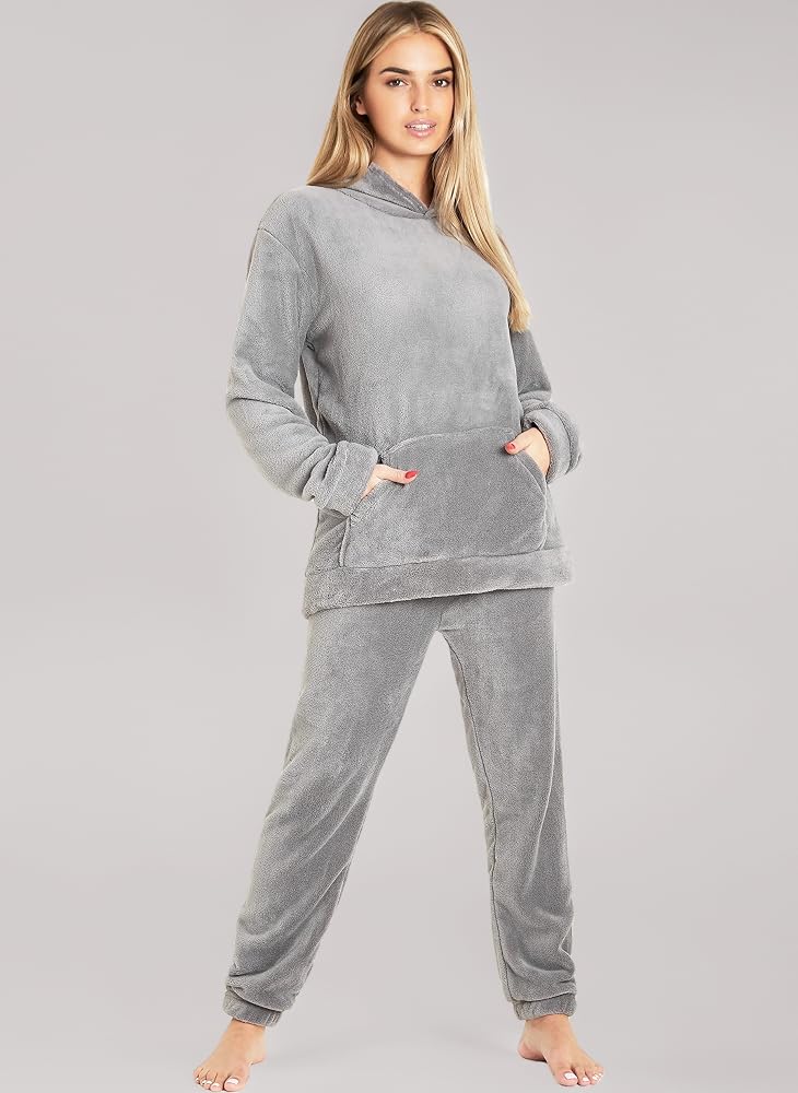 pigiama-donna-invernale-pile-335nic-1.jpg CityComfort Pigiama Donna Invernale in Pile Morbido Pigiama Set Caldo Pesante Pigiami con Cappuccio S XL (M, Antracite) : Amazon.it: Moda - immagine 1