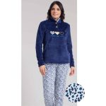 Pigiama donna marca Irge in morbido e caldo Coral (pile)